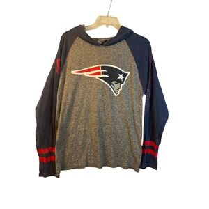 NFL New England Patriots Womens Graphic Hoodie Raglan Sleeve Size L